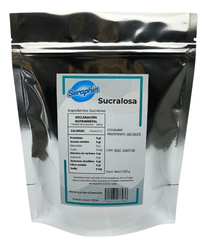 Sucralosa Pura 100 Gr, Endulzante. Sustituto De Azúcar