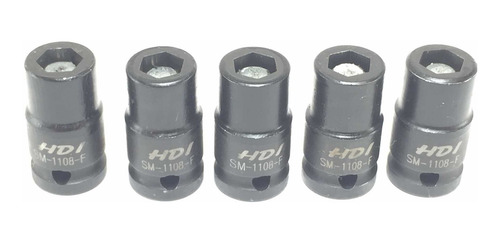 Dado De Impacto 1/4 X 1/4 Con Imán Paquete Con 5 Piezas