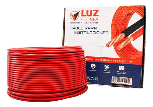 Cable Calibre 12 Caja Con 50m Casa Instalación Eléctrica En Residencias, Comercios O Industrias.