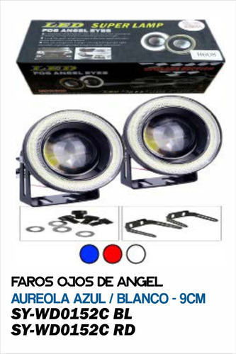 Faros Ojos De Angel Aureola Azul / Blanco - 9cm