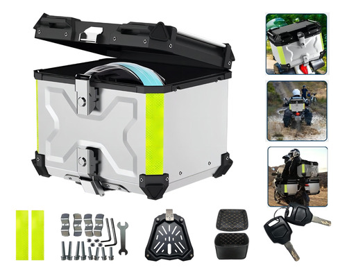 Maletero Para Moto Aluminio Impermeables 45l Caja Para Moto