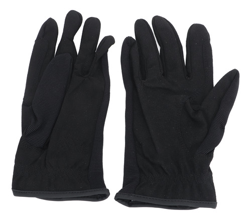 Guantes De Equitación Para Hombre Y Mujer, 1 Par, Negros, An