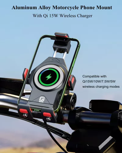 BRCOVAN - Soporte de teléfono de motocicleta de aleación de aluminio con  amortiguador de vibraciones y bloqueo seguro de alta velocidad, bloqueo