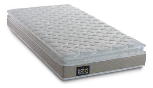 Colchão Solteiro Hellen MILLENIUM BEGE Espuma D33 Pillow Top até 120kg por Pessoa cor Bege/Branco