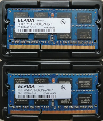 Memoria Ram Ddr3 2x2gb 1333mhz Elpidia (Usado)