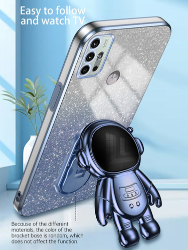 Bling Silicona Funda Case For Moto + Astronauta Soport
