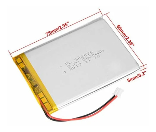 2 Pieza Pila Lipo 2600ma 3.7v Alta Calidad Garantía