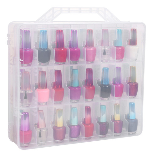 Bottles Adjustable Dividers Space Clear Storage Box Cosme