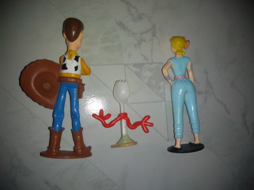 Figuras Disney Pixar Toy Story 4 Woody Bo Beep Y Forky (Usado)