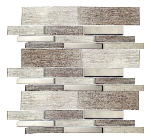 7 X Malla Mosaico Decorativa Cuadro Grande Beige O Marron