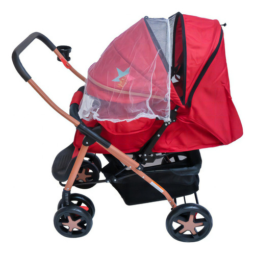 Carriola Starkids Linx Reversible Mosquitero Reclinable Color Rojo