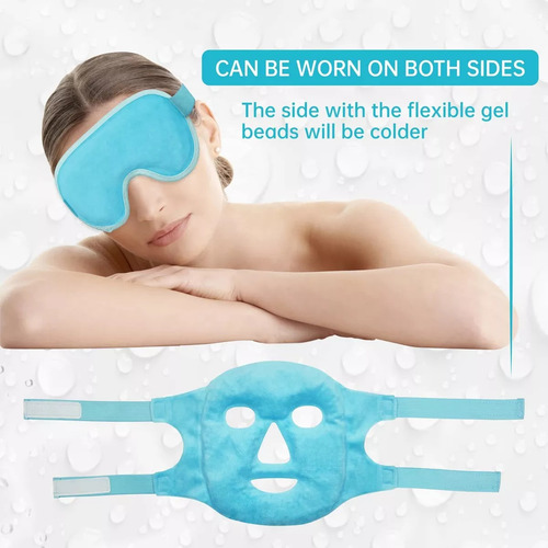 Máscara Facial Para Olhos Ice Cooling Para Reduzir