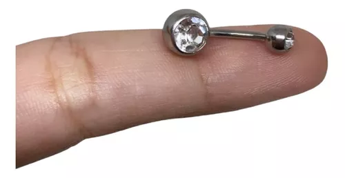 Piercing Umbigo Titânio Pequeno Delicado Pedra P