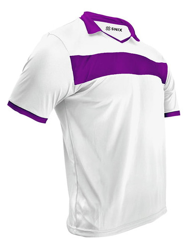 Polera De Futbol  Zid Blanca Franja /morado