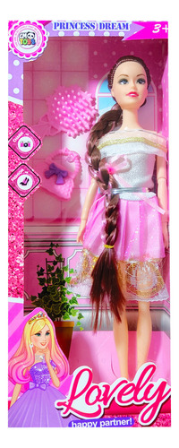 Muñeca Princesa Vestido Encaje Juguete Niñas + Accesorios