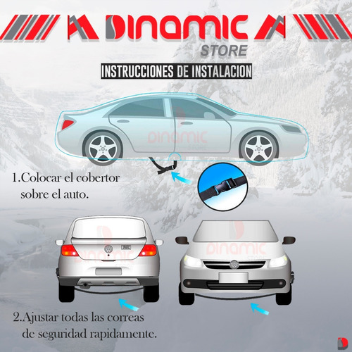Imagen 4 de 5 de Funda Cubre Auto Cobertor Antigranizo 2 En 1