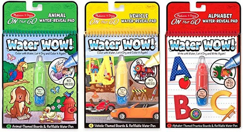 Melissa & Doug Agua Wow Libro Para Colorear, Vehículos, (veh