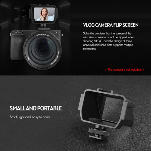 Imagem 9 de 9 de Andoer Universal Camera Selfie Vlog Flip Up Espelho Tela