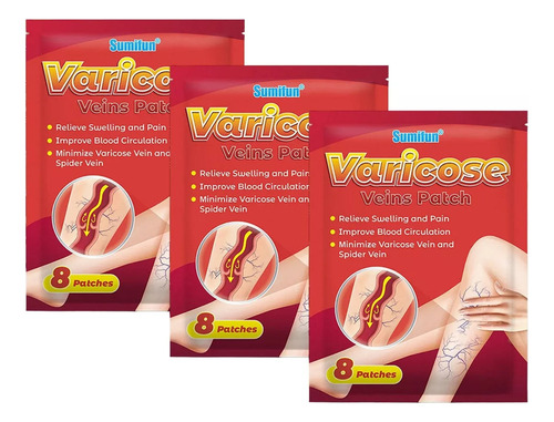 3×parche Para Varices, Promueve La Circulación Sanguínea