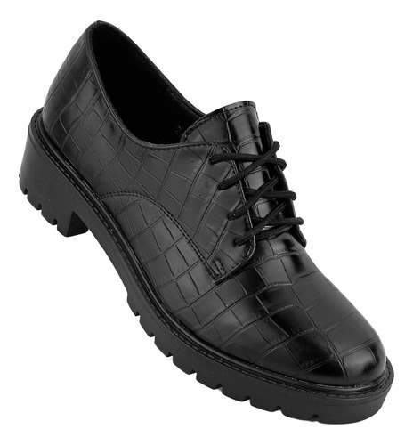 Zapato Casual Tacon Mujer Negro Tactopiel Stfashion 09903800