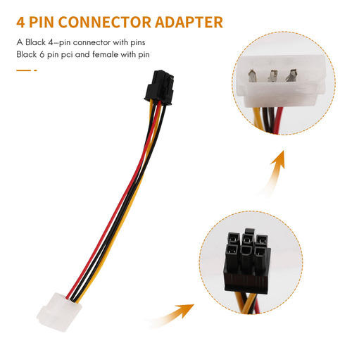 Cable De Alimentación De Enchufe Macho De 4 Pines A Hembra D