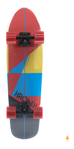 Skate Cruiser Montado Kronik Old School Geometry - Amarelo