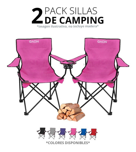 Imagen 1 de 10 de Silla Camping Y Playa Plegable Portatil Para Exteriores Gaon