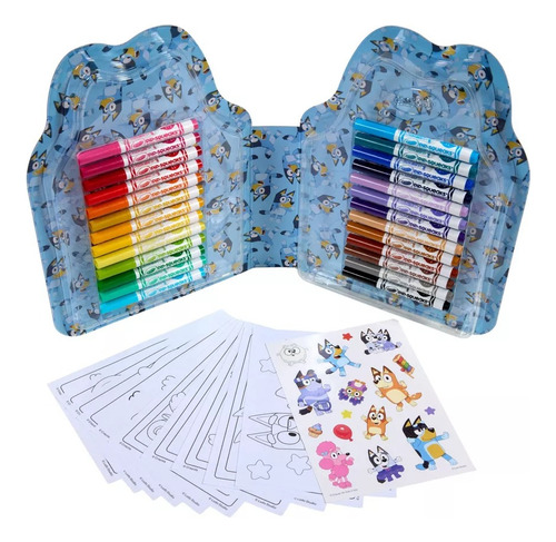 Kit Bluey 26 Crayola Pip-squeaks Marcadores Lavables + Dibuj