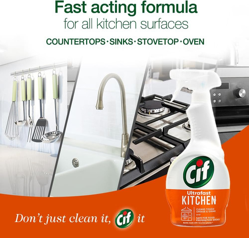 Cif Limpiador Ultra Rapido En Spray De Cocina - 500 Ml