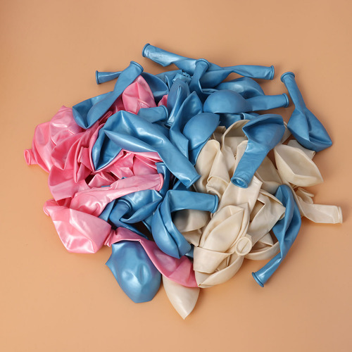 Paquete De 100 Globos De Látex De Color Azul Claro, Rosa Y B