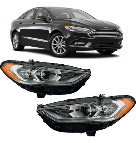Par Farol Principal Ford Fusion 2017 2018 2019 Com Led