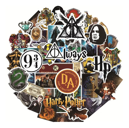 Harry Potter 100 Calcomanias Stickers De Pvc Vs Agua