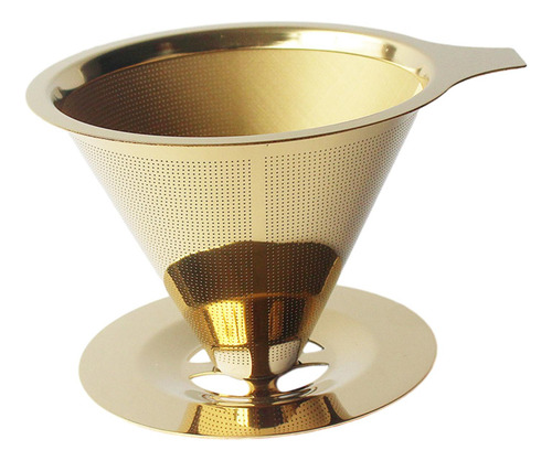 Filtro De Cono De Metal Reutilizable Verter Sobre Gotero L