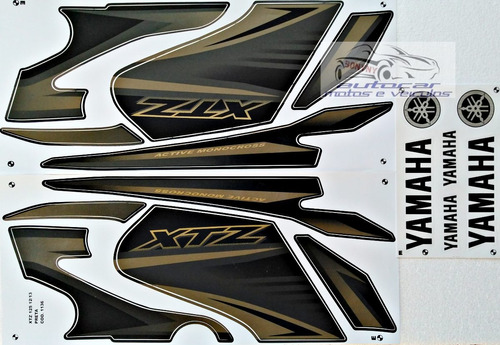 Kit Jogo Faixa Adesivo Yamaha Xtz 125  2012 A 2013 Preta