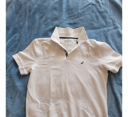  Polera Náutica Blanca Talla L, Performance Deck Polo