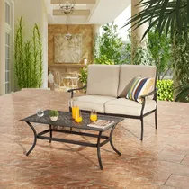 Comprar Lokatse Home Juego De 2 Sofas De Dos Plazas Para Exteriores,