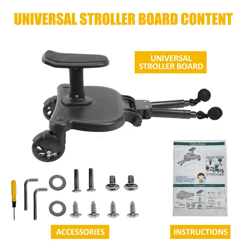 Tabla Universal Para Cochecito 2024 Con Asiento Desmontable Color Color Del Chasis