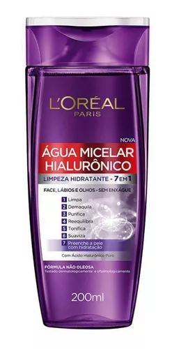 Limpeza Facial Água Micelar Loréal Hialurônico 200ml