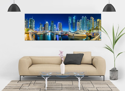 Cuadro Canvas Dubai Panóramico 150x50cm