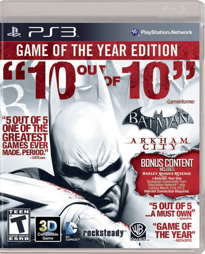 Batman Arkham City Goty - Playstation 3 Ps3 (Reacondicionado)