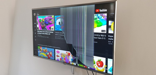 Tv LG 4k 43um7510psb Tela Quebrada.