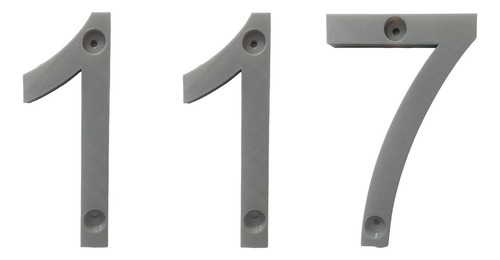3d Números Para Residencias, Mxdgu-117, Número 117,  17.7cm