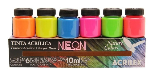 Pintura Acrílica Neon Nature Colors 03906 Acrilex - Mosca