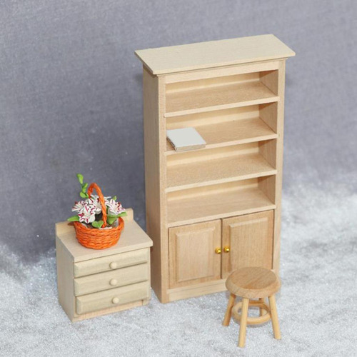 1:12 Báscula De Madera Gabinete Casa De Muñecas Accesorios