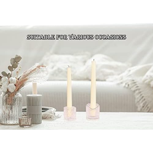 Juego De 6 Portavelas, Candelabros De Cristal Velas De ...