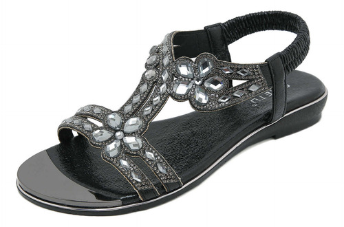 Sandalias De Mujer De Moda Con Diamantes De Imitación Bohemi