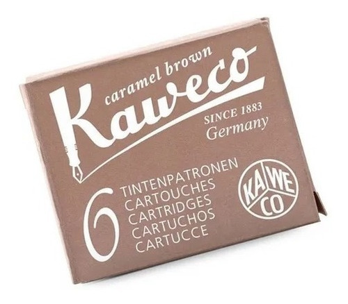 Cartuchos Tinta Marron Kaweco 6 Cortos Tipo Europeo Lapicera