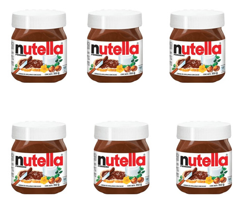 Nutella Crema De Avellanas 350g - X6 Unidades
