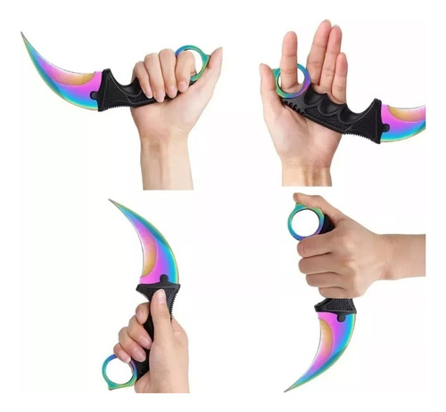 Karambit Ops Deep Tornasol Con Filo Y Funda Rigida 