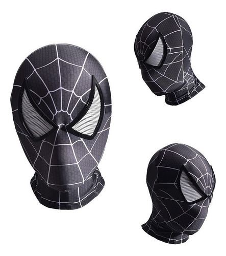 Máscara De Spiderman Tony Remy 3d De Licra Negra